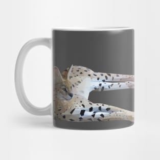 Low Poly Serval Lying Down Mug